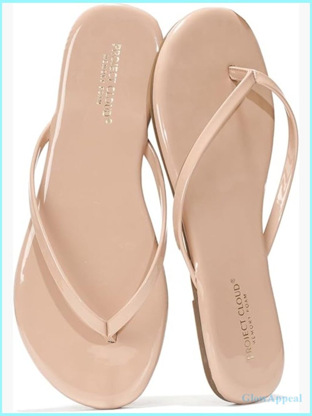 Lightweight Memory Foam Flip Flop Sandals for Women Non-Slip Beach Flats